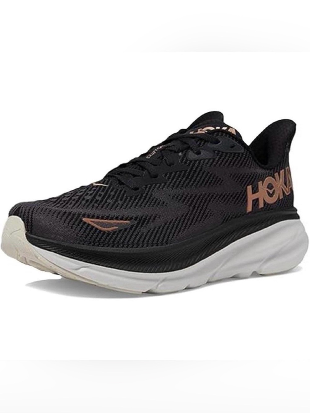 Hoka One One Clifton 9 Black Women's Running Shoes Comfort Size 7.5B EUC